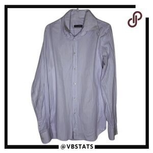Dolce Gabbana Men's Long Sleeve Button-Up Shirt Light‎ Purple Size 17 1/2 /44
